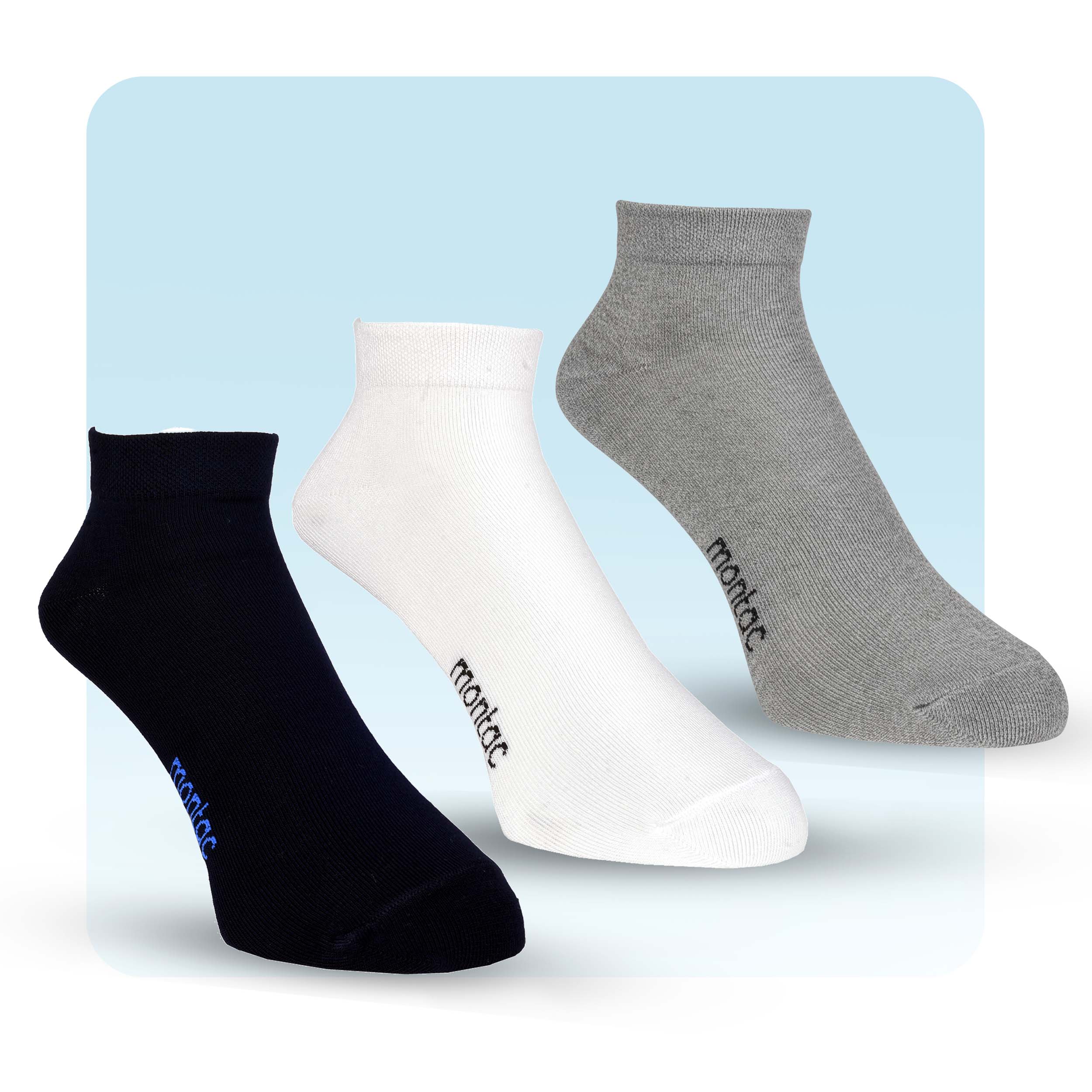 nv wh gr ankle socks